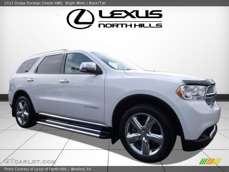 Bright White / Black/Tan 2013 Dodge Durango Citadel AWD