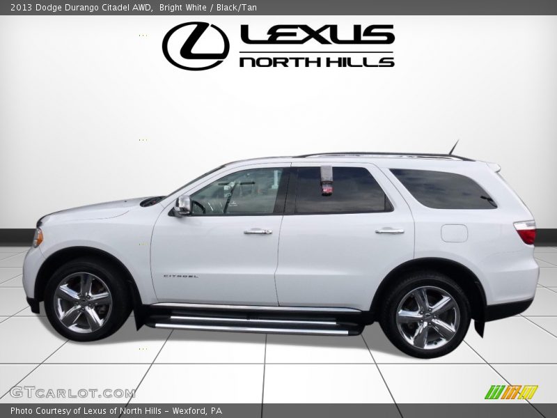 Bright White / Black/Tan 2013 Dodge Durango Citadel AWD