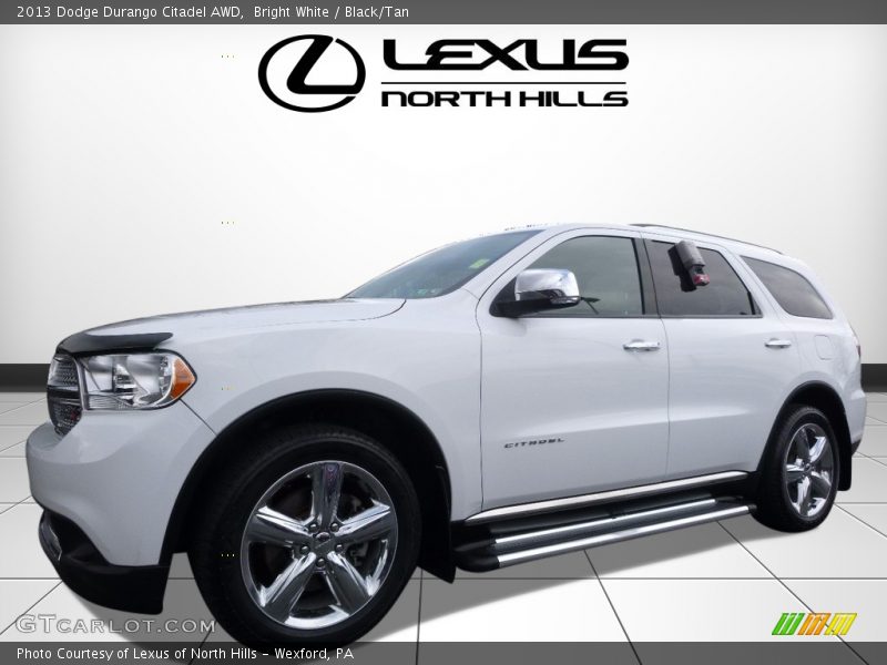 Bright White / Black/Tan 2013 Dodge Durango Citadel AWD
