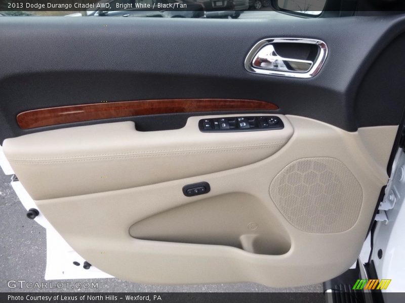 Bright White / Black/Tan 2013 Dodge Durango Citadel AWD