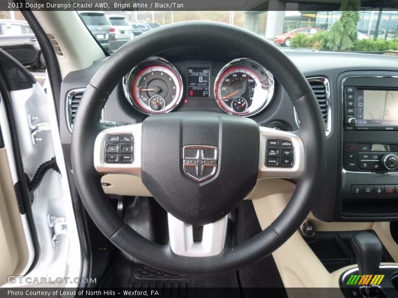 Bright White / Black/Tan 2013 Dodge Durango Citadel AWD