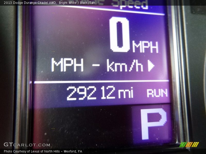 Bright White / Black/Tan 2013 Dodge Durango Citadel AWD