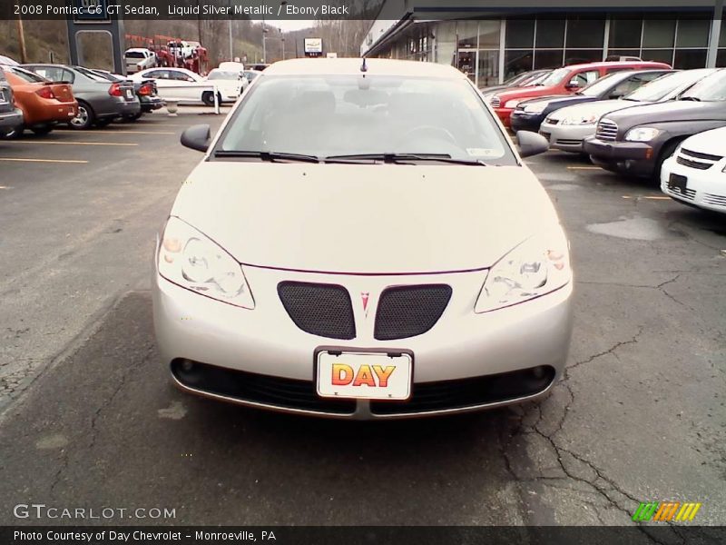 Liquid Silver Metallic / Ebony Black 2008 Pontiac G6 GT Sedan