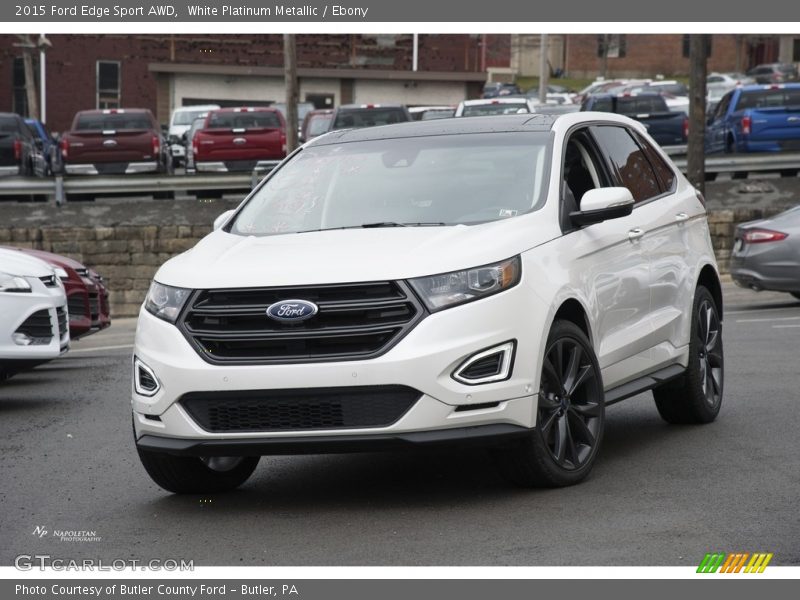 White Platinum Metallic / Ebony 2015 Ford Edge Sport AWD