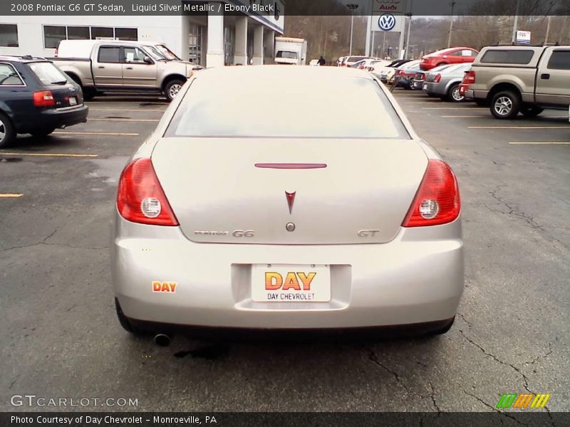 Liquid Silver Metallic / Ebony Black 2008 Pontiac G6 GT Sedan