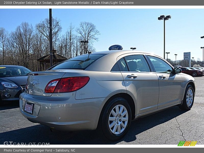 Light Sandstone Metallic / Dark Khaki/Light Graystone 2009 Chrysler Sebring LX Sedan