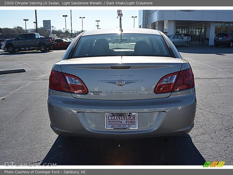 Light Sandstone Metallic / Dark Khaki/Light Graystone 2009 Chrysler Sebring LX Sedan