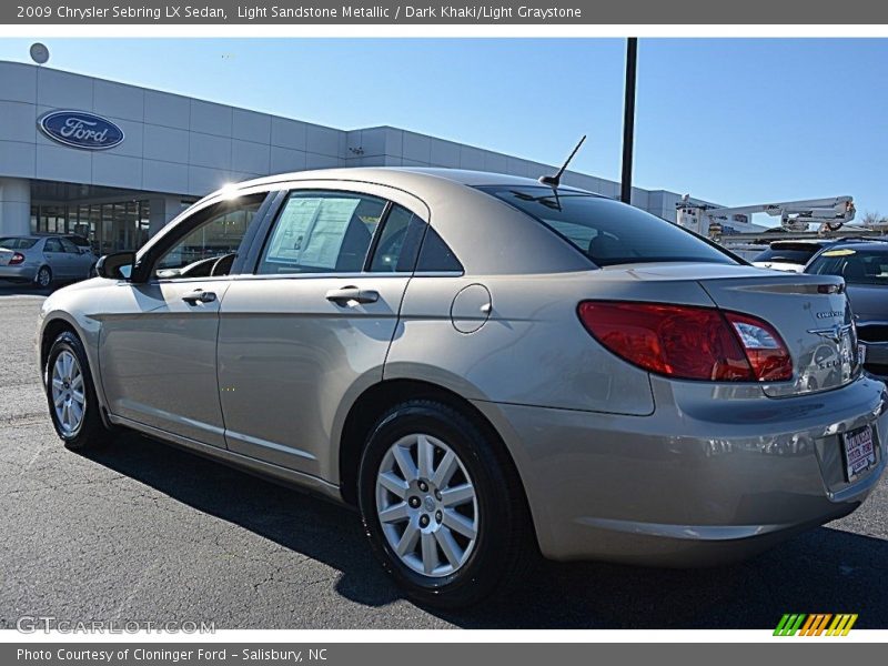 Light Sandstone Metallic / Dark Khaki/Light Graystone 2009 Chrysler Sebring LX Sedan