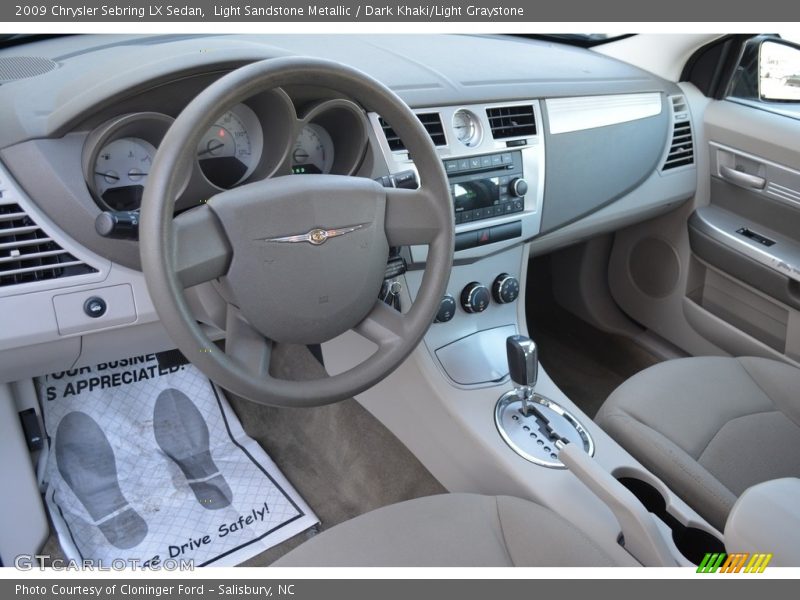Light Sandstone Metallic / Dark Khaki/Light Graystone 2009 Chrysler Sebring LX Sedan