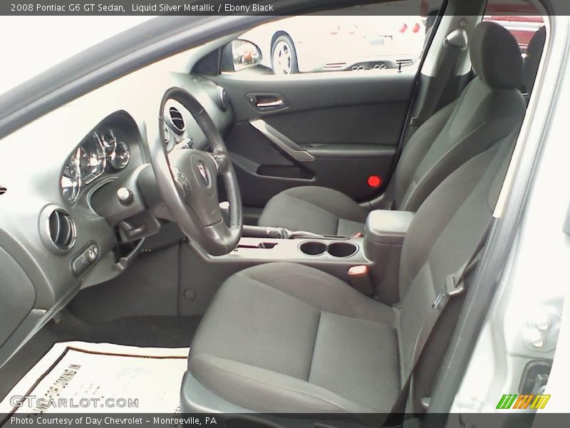 Liquid Silver Metallic / Ebony Black 2008 Pontiac G6 GT Sedan