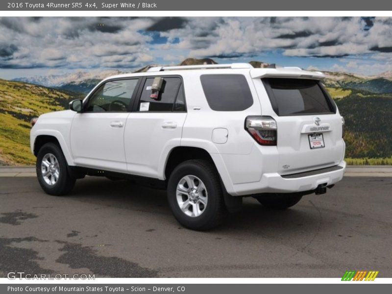 Super White / Black 2016 Toyota 4Runner SR5 4x4