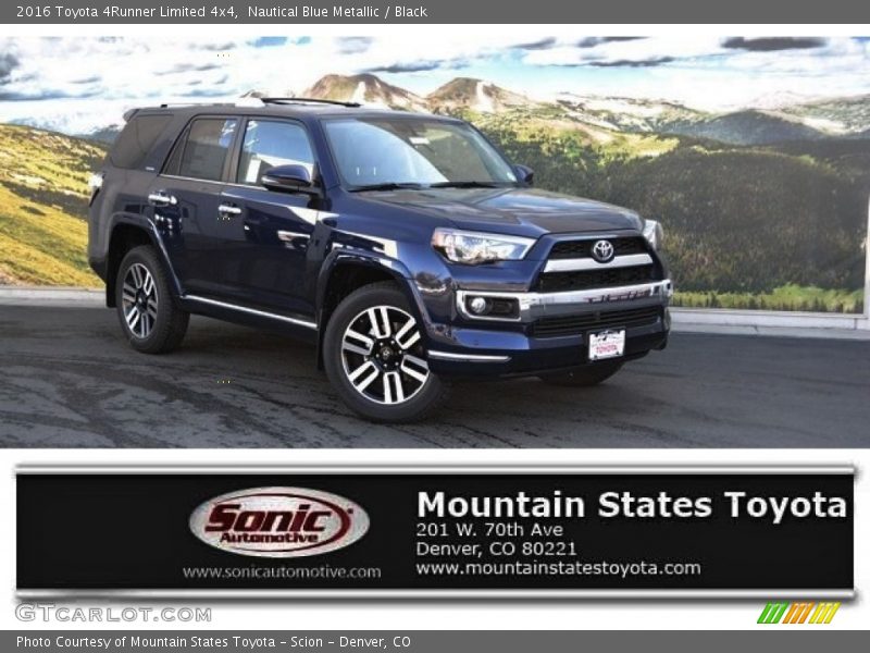 Nautical Blue Metallic / Black 2016 Toyota 4Runner Limited 4x4