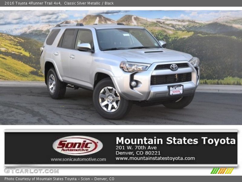 Classic Silver Metallic / Black 2016 Toyota 4Runner Trail 4x4