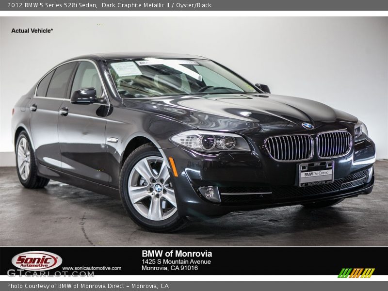 Dark Graphite Metallic II / Oyster/Black 2012 BMW 5 Series 528i Sedan