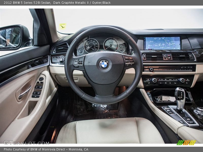 Dark Graphite Metallic II / Oyster/Black 2012 BMW 5 Series 528i Sedan