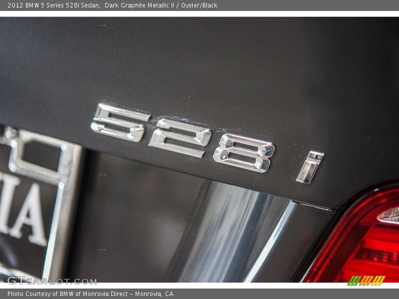 Dark Graphite Metallic II / Oyster/Black 2012 BMW 5 Series 528i Sedan