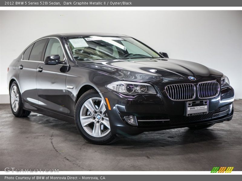 Dark Graphite Metallic II / Oyster/Black 2012 BMW 5 Series 528i Sedan