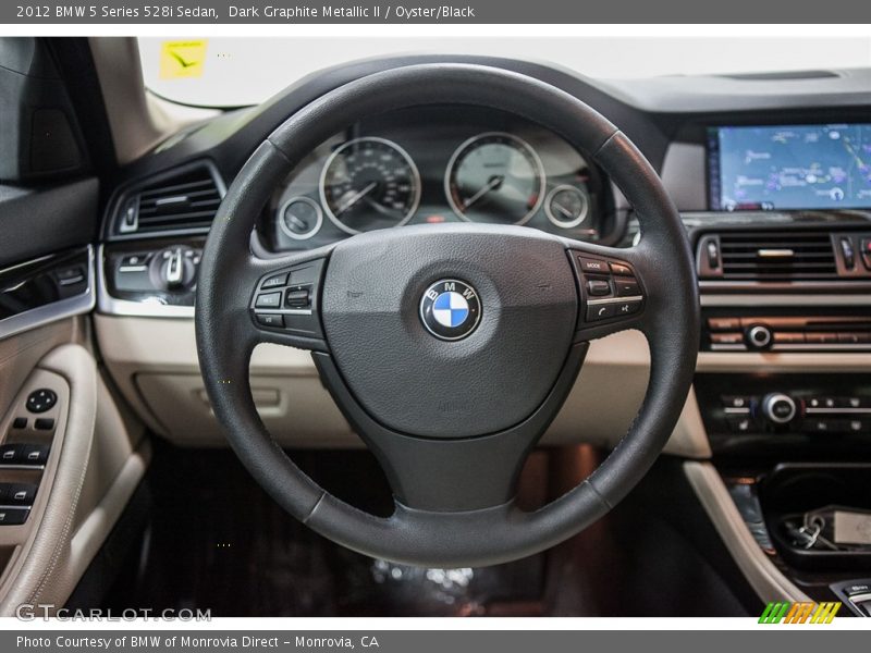 Dark Graphite Metallic II / Oyster/Black 2012 BMW 5 Series 528i Sedan