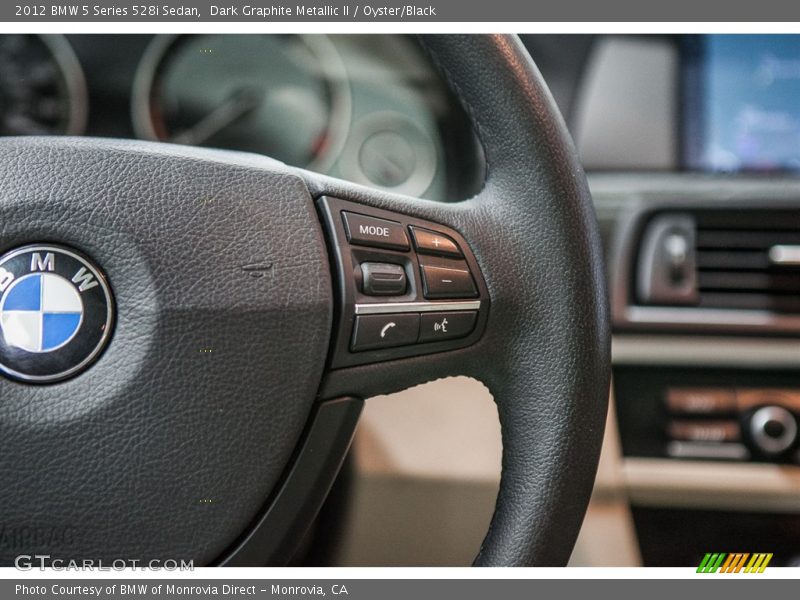 Dark Graphite Metallic II / Oyster/Black 2012 BMW 5 Series 528i Sedan