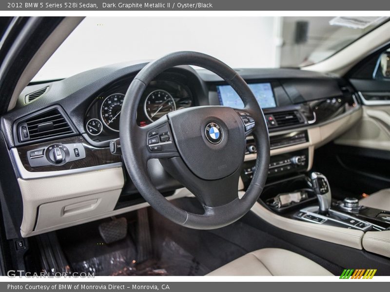 Dark Graphite Metallic II / Oyster/Black 2012 BMW 5 Series 528i Sedan