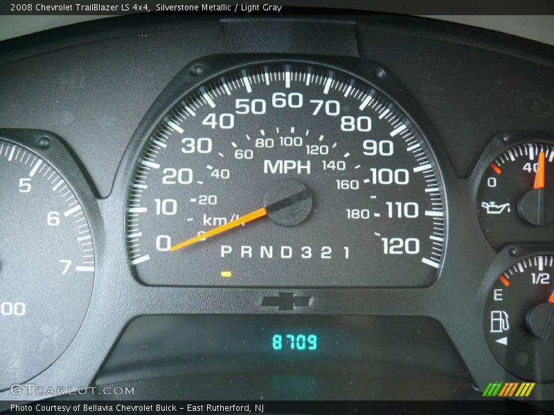 Silverstone Metallic / Light Gray 2008 Chevrolet TrailBlazer LS 4x4