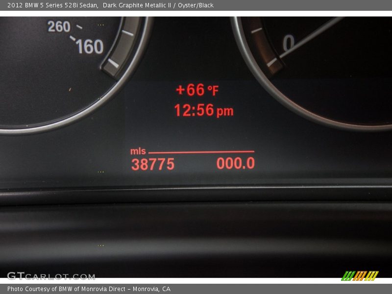 Dark Graphite Metallic II / Oyster/Black 2012 BMW 5 Series 528i Sedan