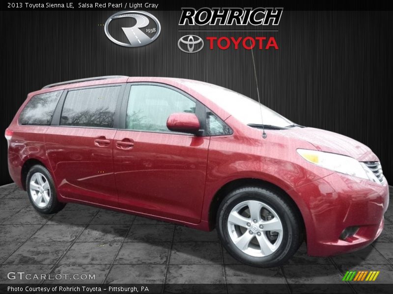 Salsa Red Pearl / Light Gray 2013 Toyota Sienna LE