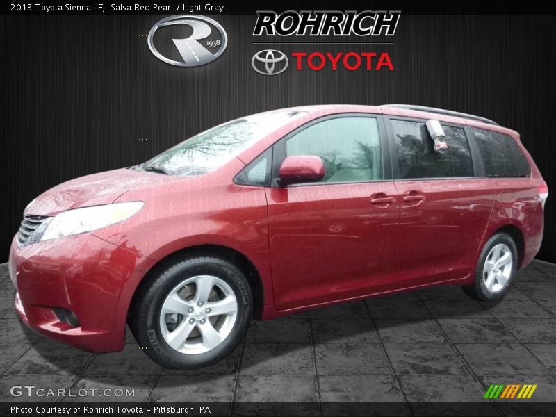 Salsa Red Pearl / Light Gray 2013 Toyota Sienna LE