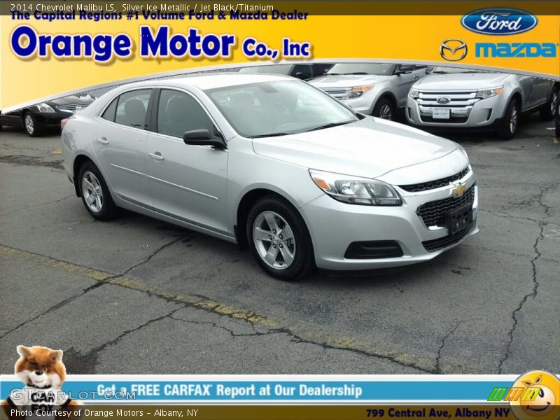 Silver Ice Metallic / Jet Black/Titanium 2014 Chevrolet Malibu LS