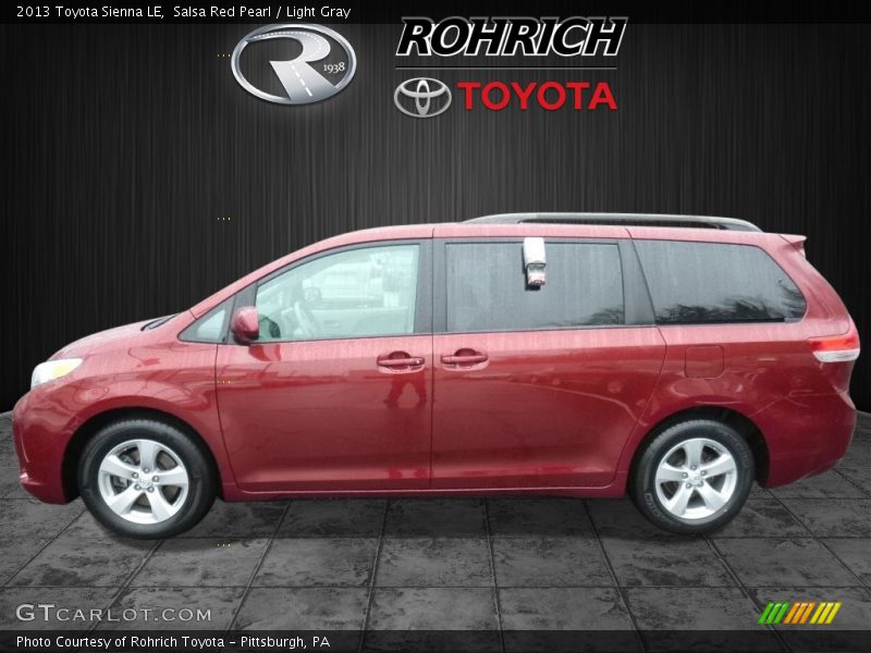 Salsa Red Pearl / Light Gray 2013 Toyota Sienna LE