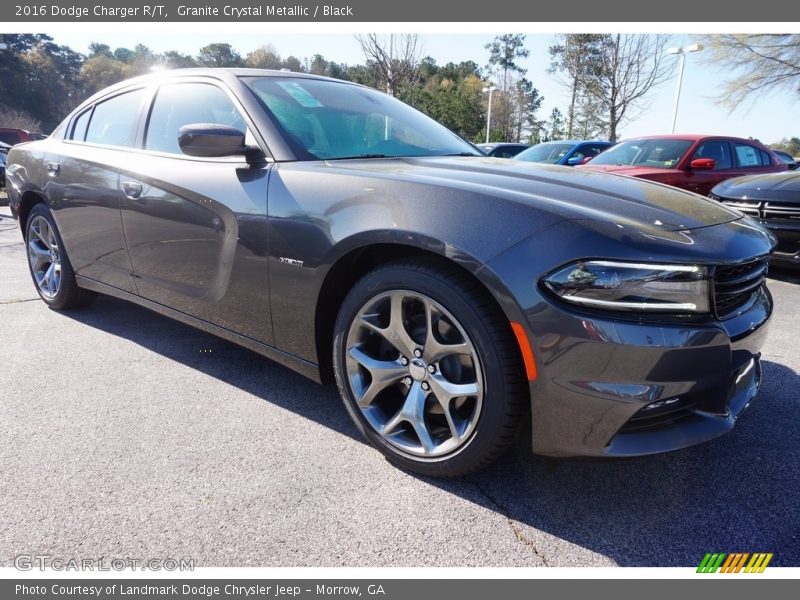 Granite Crystal Metallic / Black 2016 Dodge Charger R/T