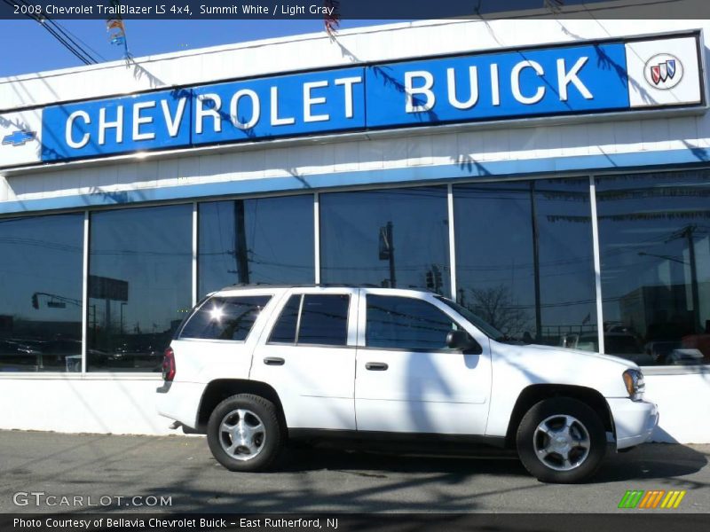 Summit White / Light Gray 2008 Chevrolet TrailBlazer LS 4x4