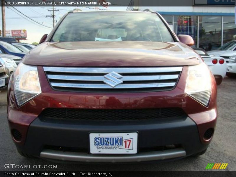 Cranberry Red Metallic / Beige 2008 Suzuki XL7 Luxury AWD