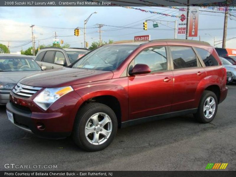 Cranberry Red Metallic / Beige 2008 Suzuki XL7 Luxury AWD