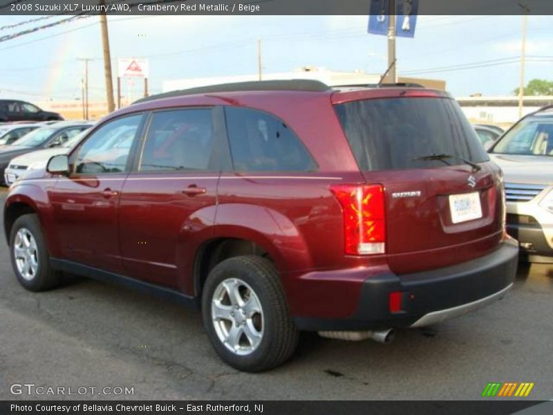 Cranberry Red Metallic / Beige 2008 Suzuki XL7 Luxury AWD