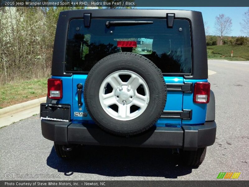 Hydro Blue Pearl / Black 2016 Jeep Wrangler Unlimited Sport 4x4 RHD