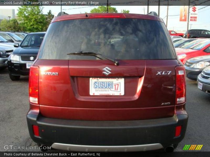 Cranberry Red Metallic / Beige 2008 Suzuki XL7 Luxury AWD