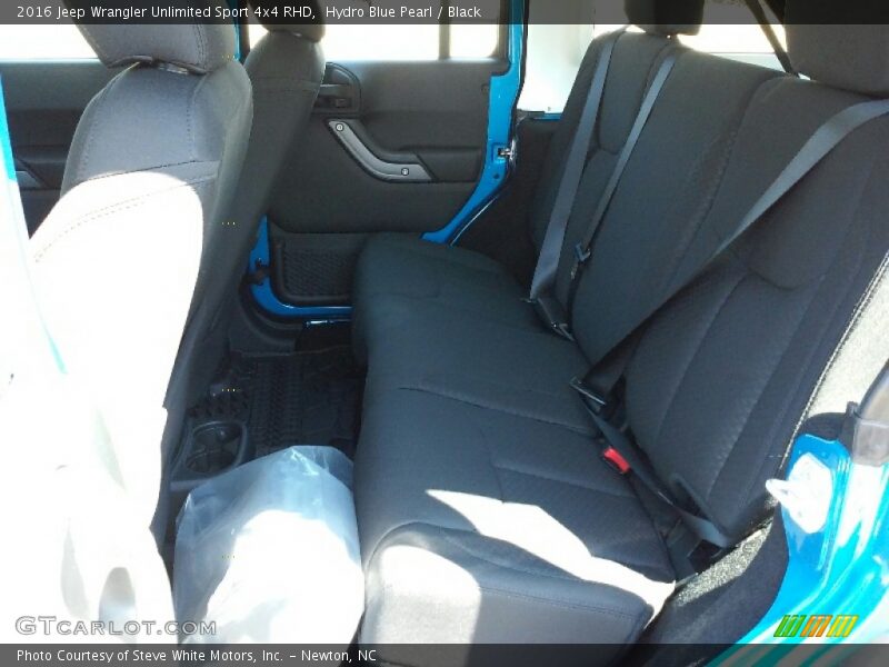 Hydro Blue Pearl / Black 2016 Jeep Wrangler Unlimited Sport 4x4 RHD