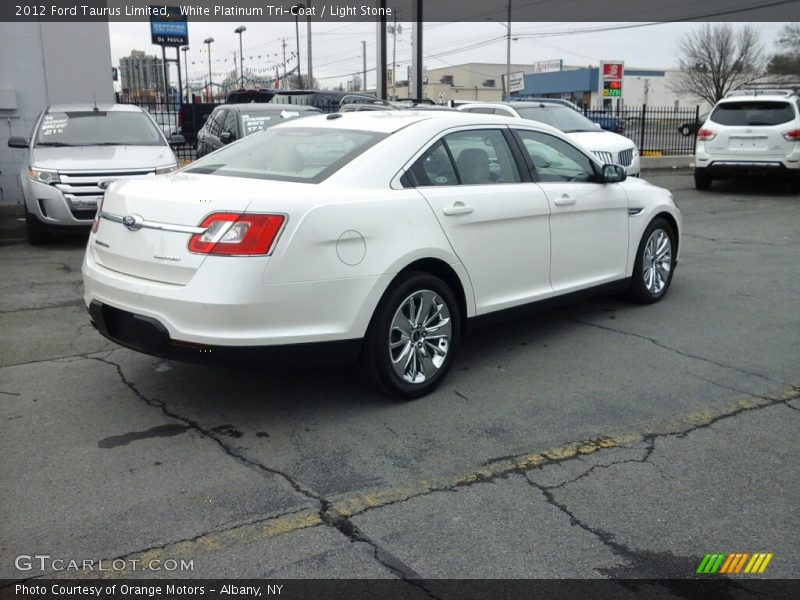 White Platinum Tri-Coat / Light Stone 2012 Ford Taurus Limited