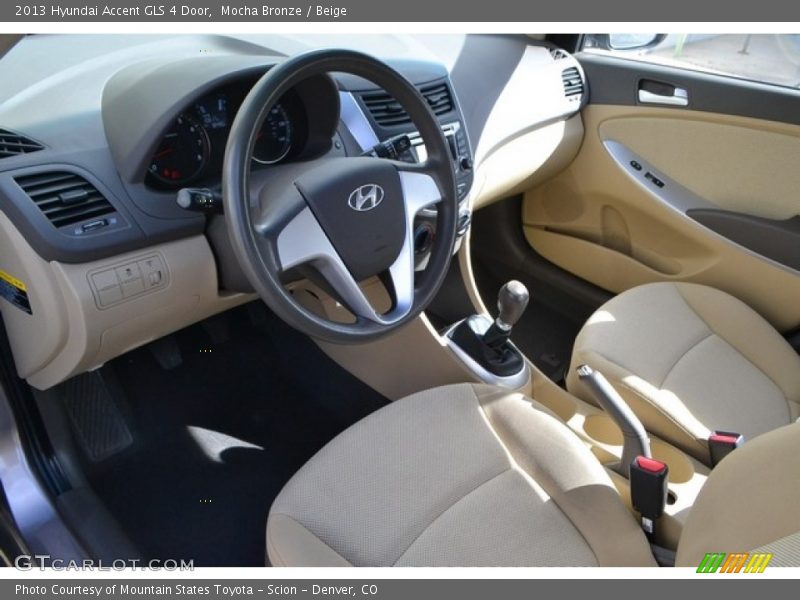  2013 Accent GLS 4 Door Beige Interior