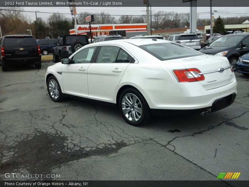 White Platinum Tri-Coat / Light Stone 2012 Ford Taurus Limited
