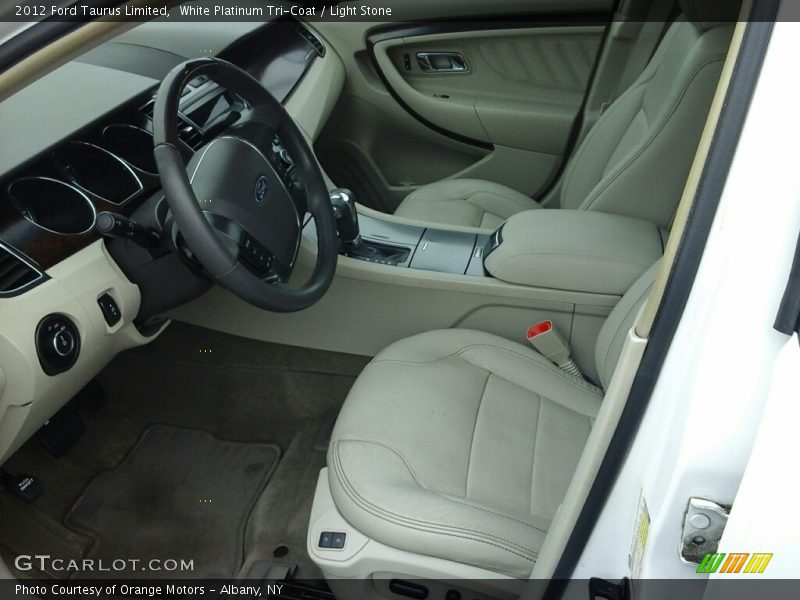 White Platinum Tri-Coat / Light Stone 2012 Ford Taurus Limited
