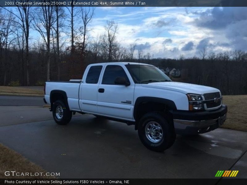 Summit White / Tan 2003 Chevrolet Silverado 2500HD LT Extended Cab 4x4