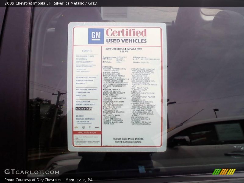 Silver Ice Metallic / Gray 2009 Chevrolet Impala LT