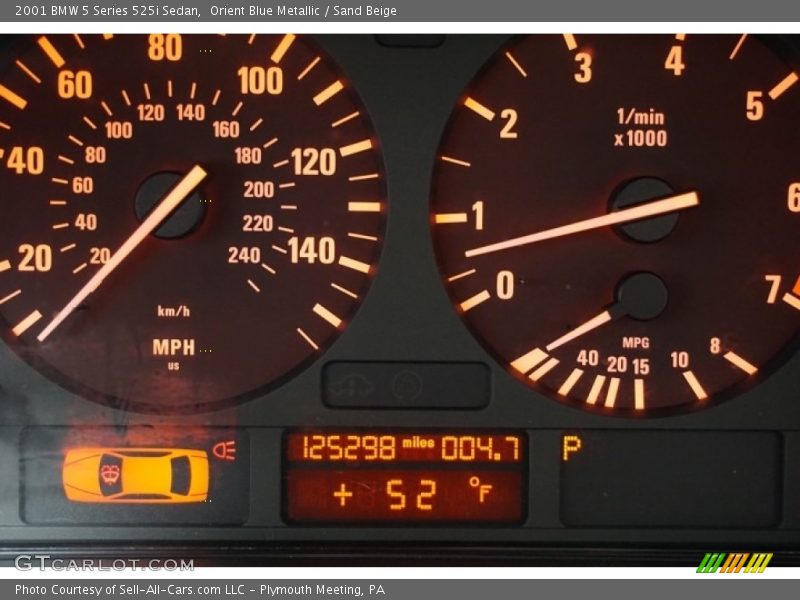 Orient Blue Metallic / Sand Beige 2001 BMW 5 Series 525i Sedan