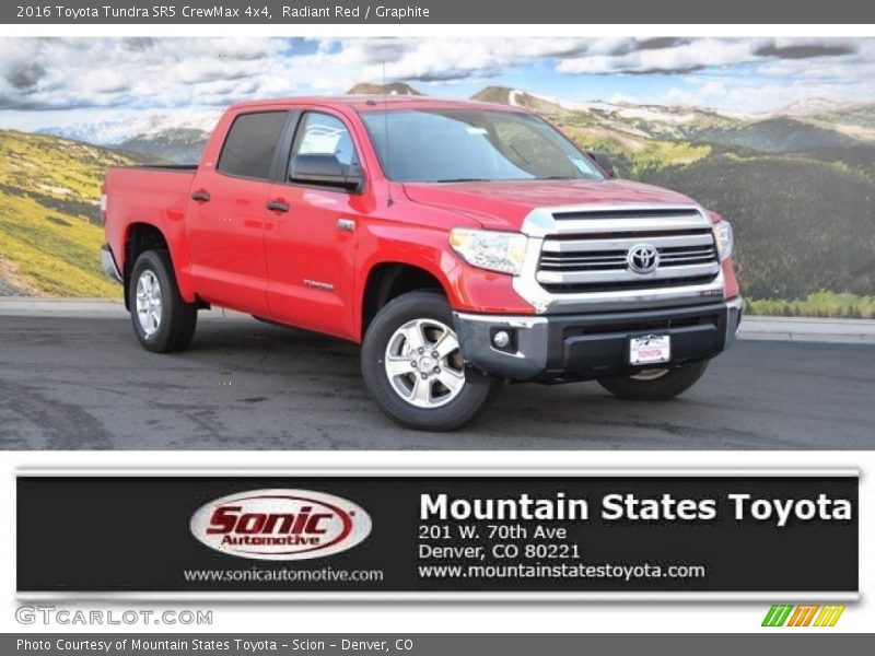 Radiant Red / Graphite 2016 Toyota Tundra SR5 CrewMax 4x4