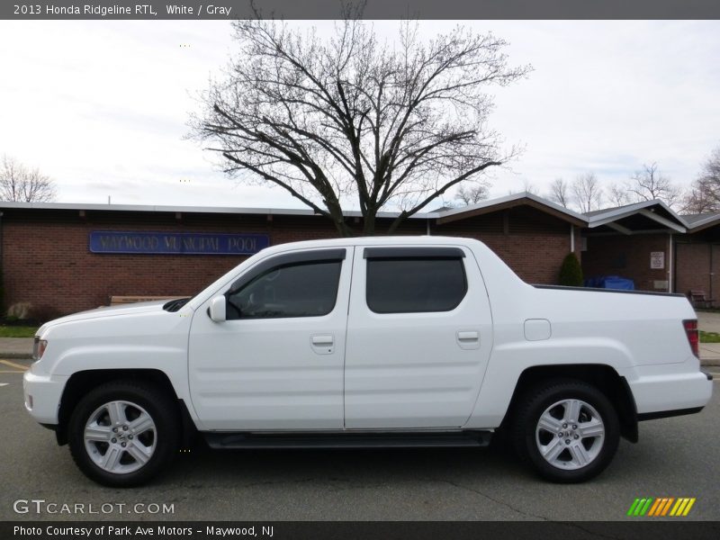 White / Gray 2013 Honda Ridgeline RTL