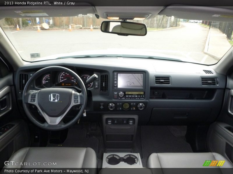 White / Gray 2013 Honda Ridgeline RTL