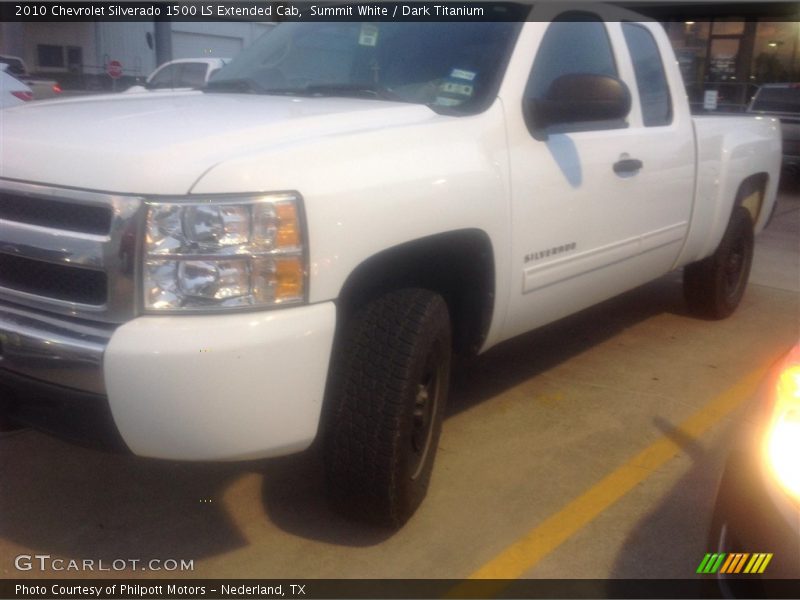 Summit White / Dark Titanium 2010 Chevrolet Silverado 1500 LS Extended Cab