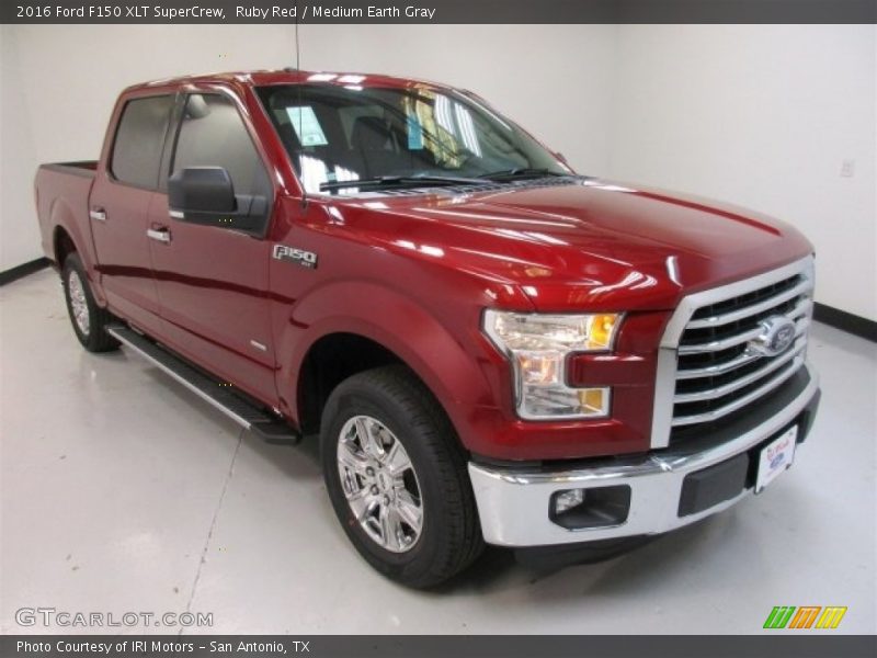 Ruby Red / Medium Earth Gray 2016 Ford F150 XLT SuperCrew